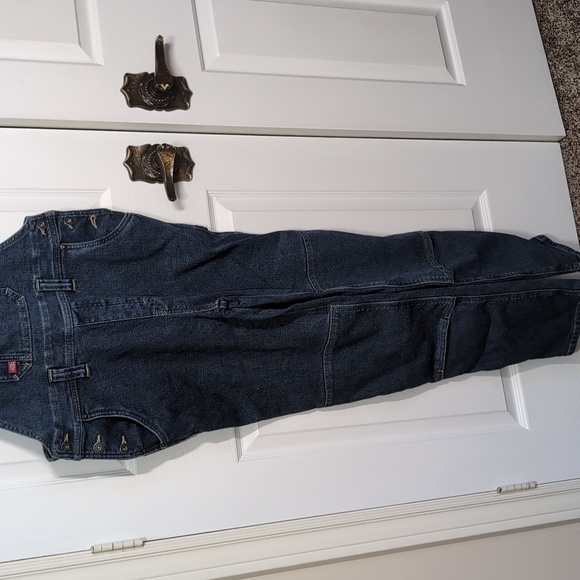 Dickies Relaxed Fit Blue Denim Bib Overalls XS - Picture 2 of 12